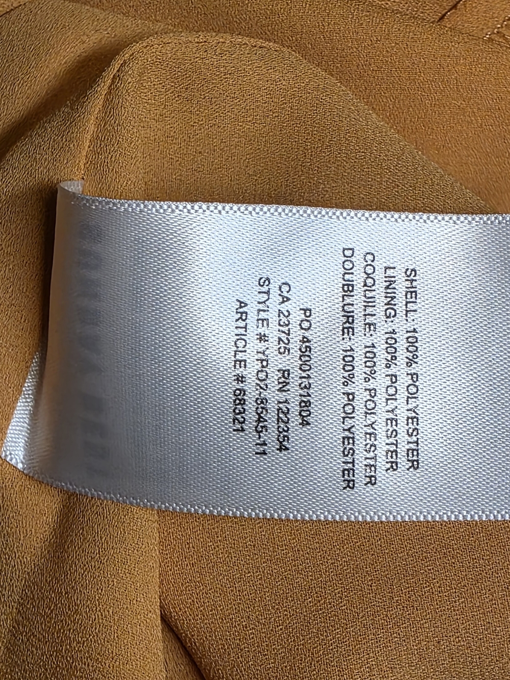 NWOT Aritzia Sunday Best Blixen Chiffon Mini Dress - Mustard Yellow Size M - Picture 6 of 9